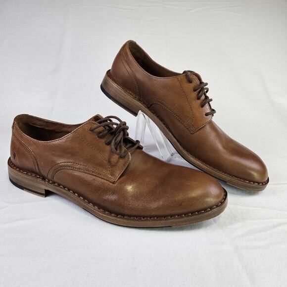 Frye James Derby Leather Dress Shoe Mens 13 Copper Brown Lace Up Oxford Wedding